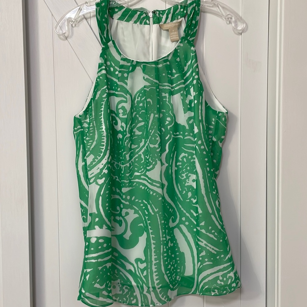 Banana Republic Green Paisley Blouse